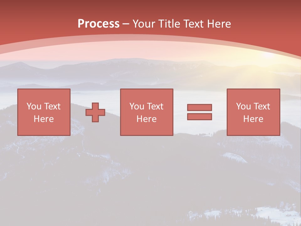 A Sunset Over A Mountain Range With Clouds In The Foreground PowerPoint Template