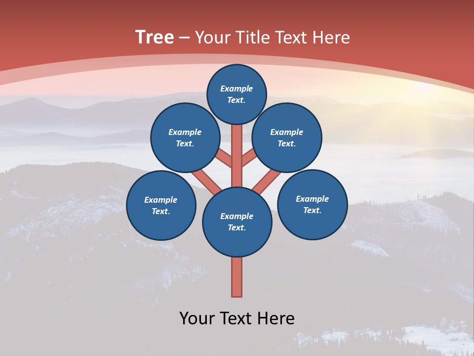 A Sunset Over A Mountain Range With Clouds In The Foreground PowerPoint Template