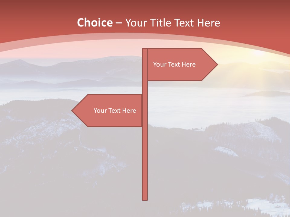 A Sunset Over A Mountain Range With Clouds In The Foreground PowerPoint Template
