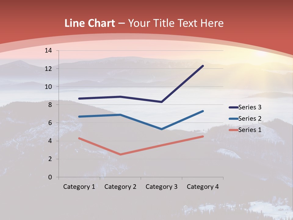 A Sunset Over A Mountain Range With Clouds In The Foreground PowerPoint Template