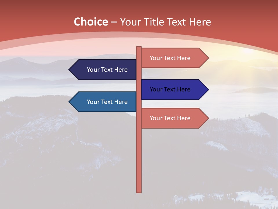 A Sunset Over A Mountain Range With Clouds In The Foreground PowerPoint Template