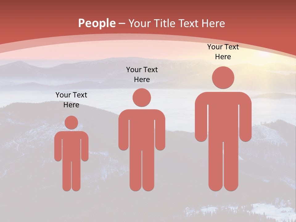 A Sunset Over A Mountain Range With Clouds In The Foreground PowerPoint Template