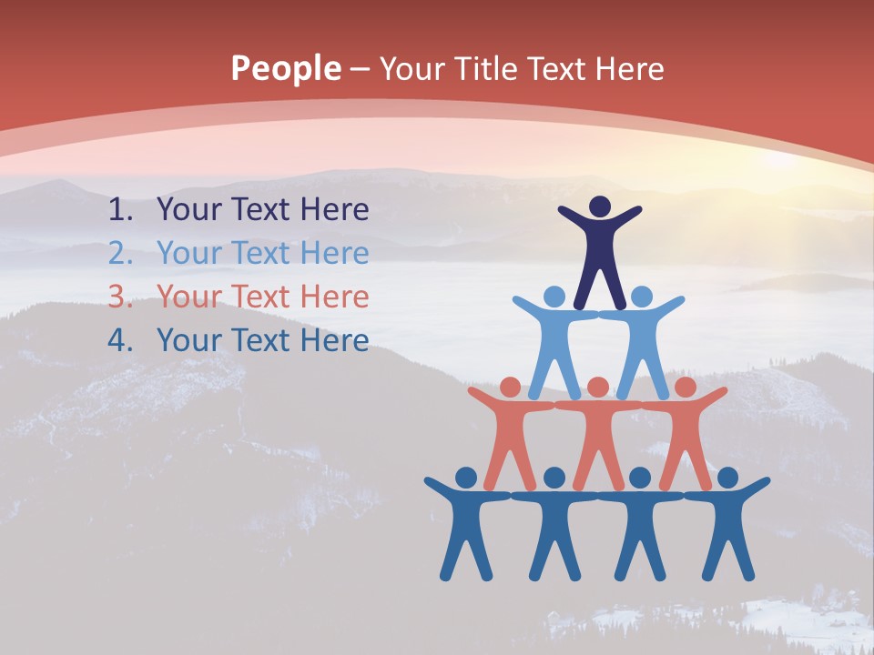 A Sunset Over A Mountain Range With Clouds In The Foreground PowerPoint Template