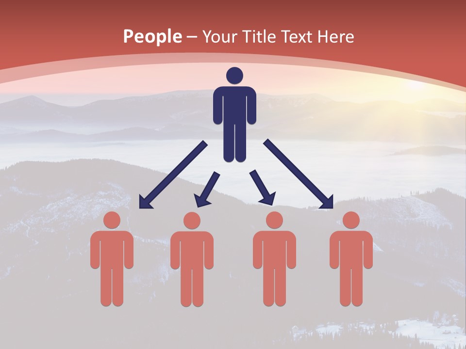 A Sunset Over A Mountain Range With Clouds In The Foreground PowerPoint Template