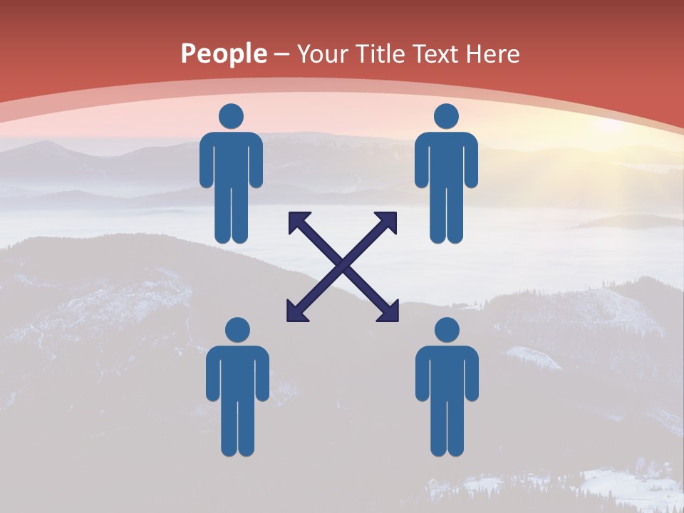A Sunset Over A Mountain Range With Clouds In The Foreground PowerPoint Template