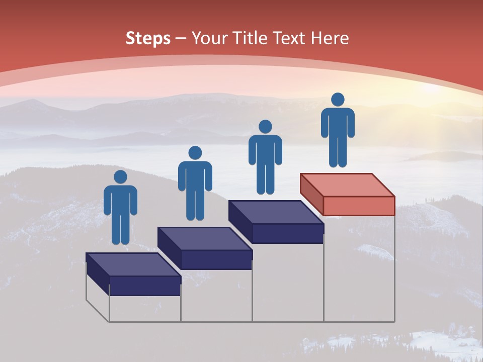 A Sunset Over A Mountain Range With Clouds In The Foreground PowerPoint Template
