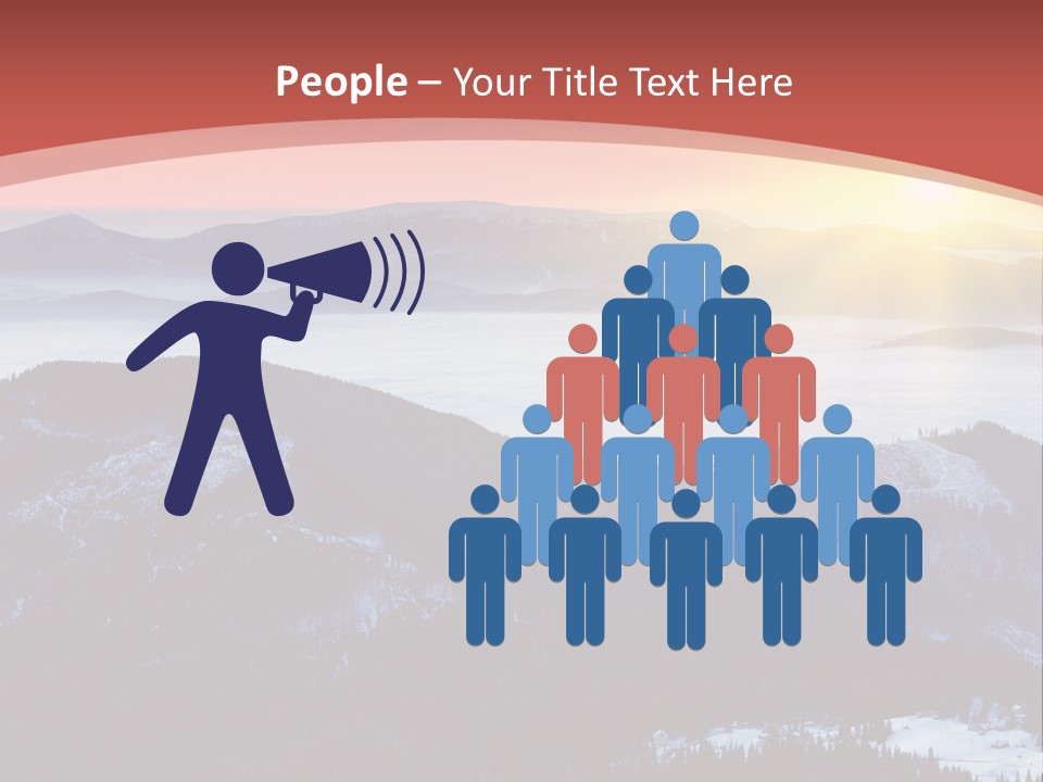 A Sunset Over A Mountain Range With Clouds In The Foreground PowerPoint Template