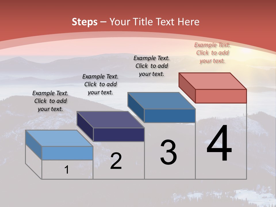 A Sunset Over A Mountain Range With Clouds In The Foreground PowerPoint Template