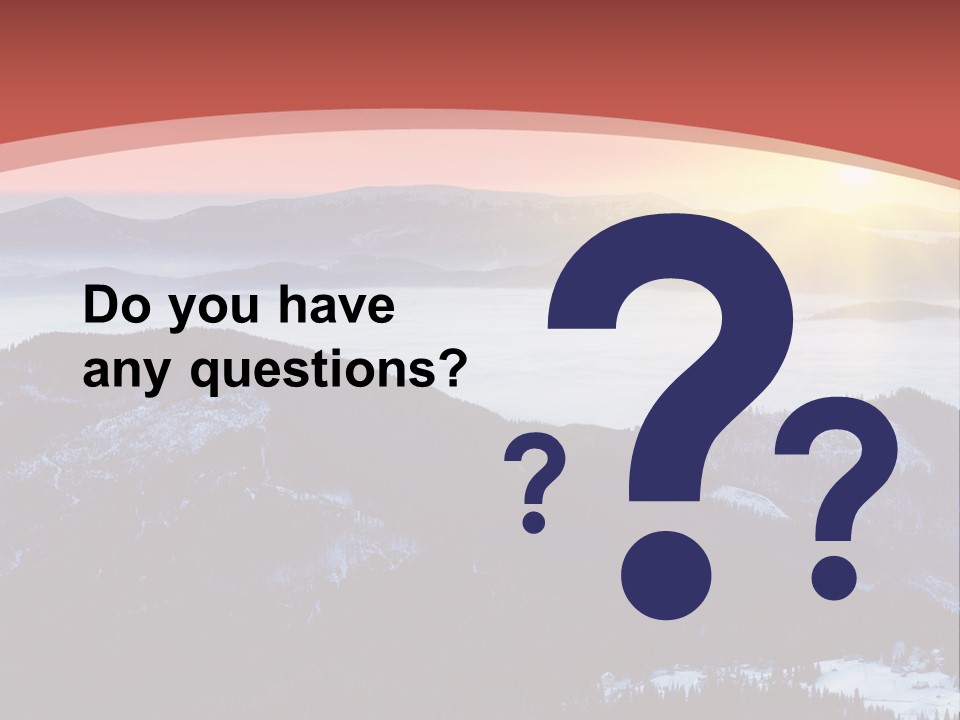 A Sunset Over A Mountain Range With Clouds In The Foreground PowerPoint Template