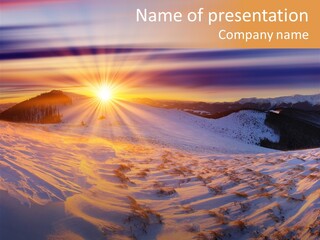 Snowy Country Idyllic PowerPoint Template