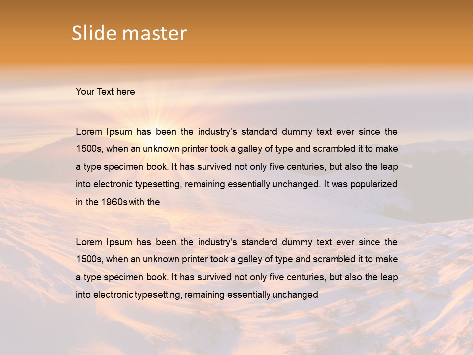 Snowy Country Idyllic PowerPoint Template