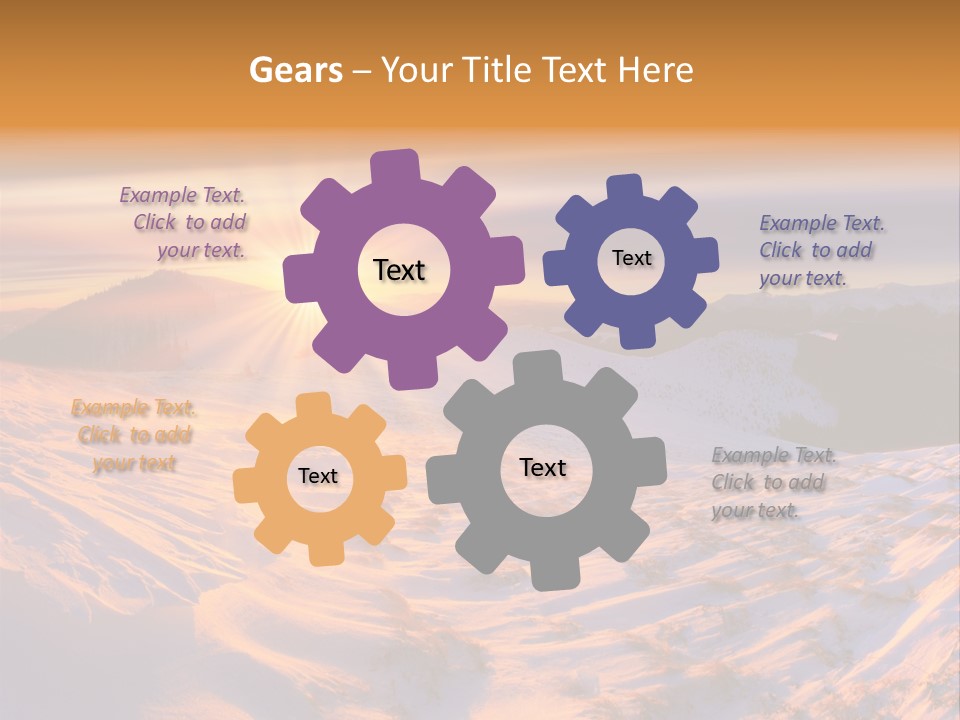 Snowy Country Idyllic PowerPoint Template