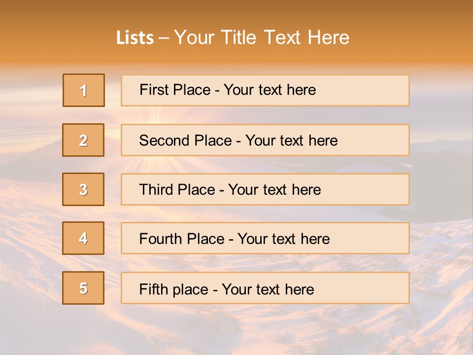 Snowy Country Idyllic PowerPoint Template