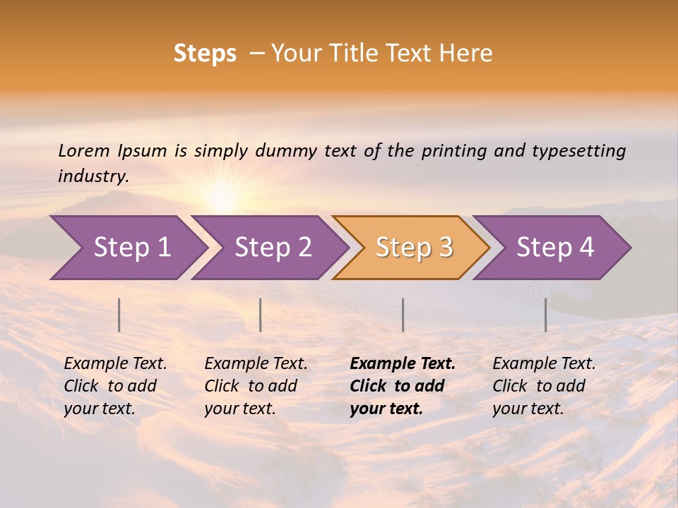 Snowy Country Idyllic PowerPoint Template