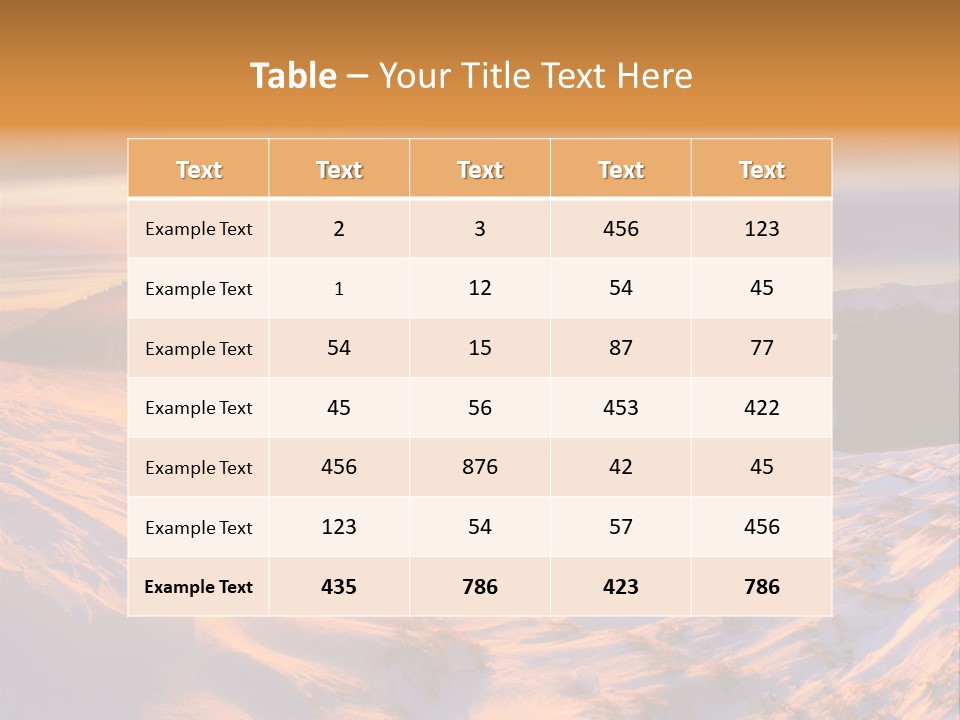Snowy Country Idyllic PowerPoint Template