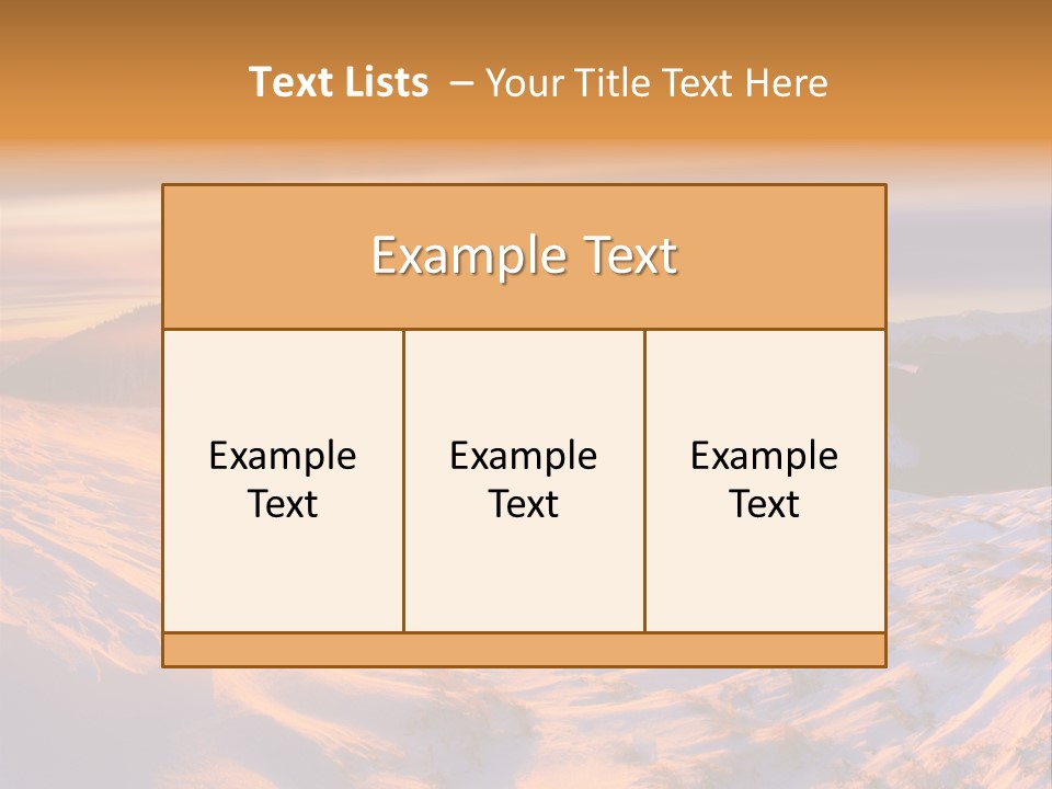 Snowy Country Idyllic PowerPoint Template