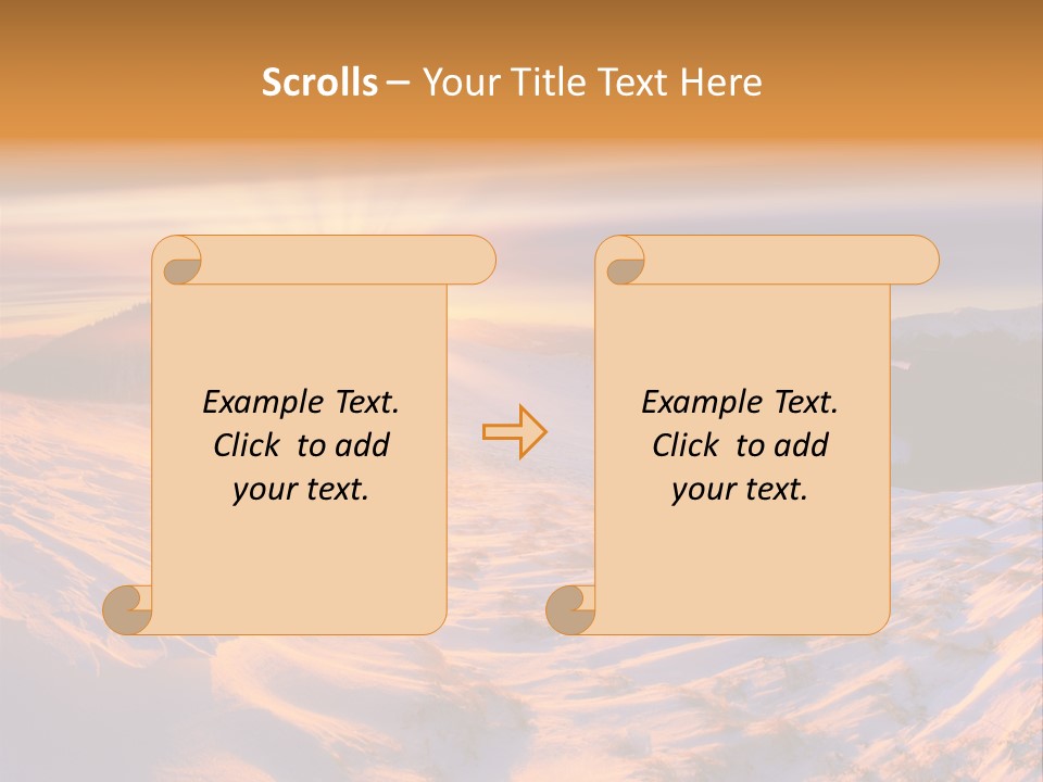 Snowy Country Idyllic PowerPoint Template