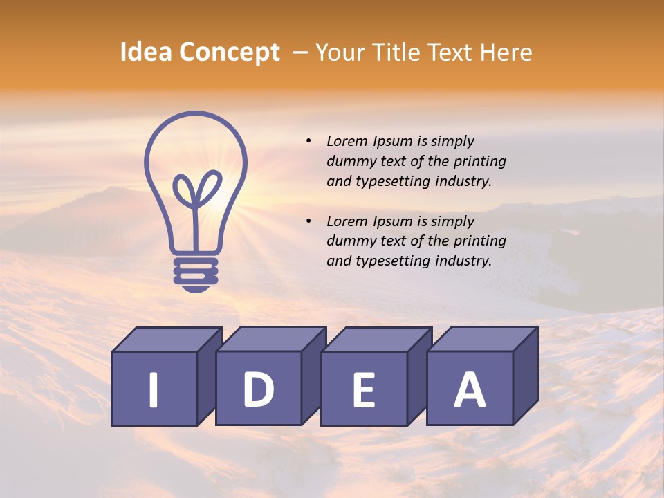 Snowy Country Idyllic PowerPoint Template