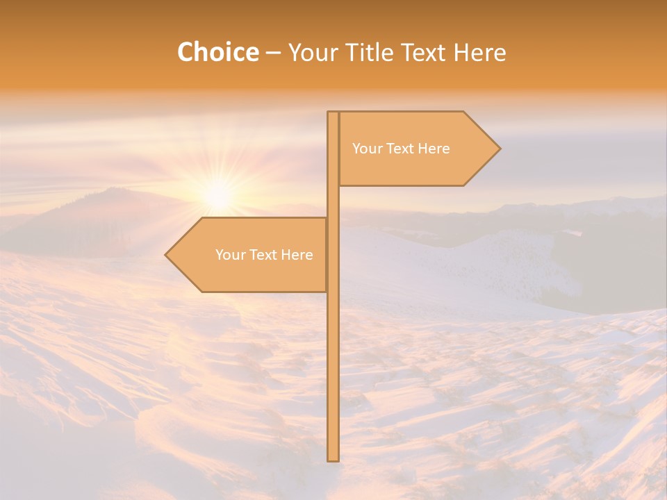 Snowy Country Idyllic PowerPoint Template