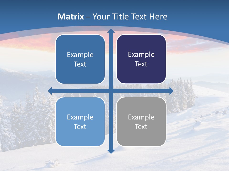 Christmas Hoarfrost Highlands PowerPoint Template