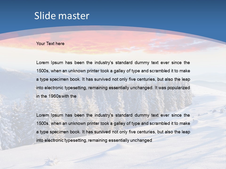 Christmas Hoarfrost Highlands PowerPoint Template