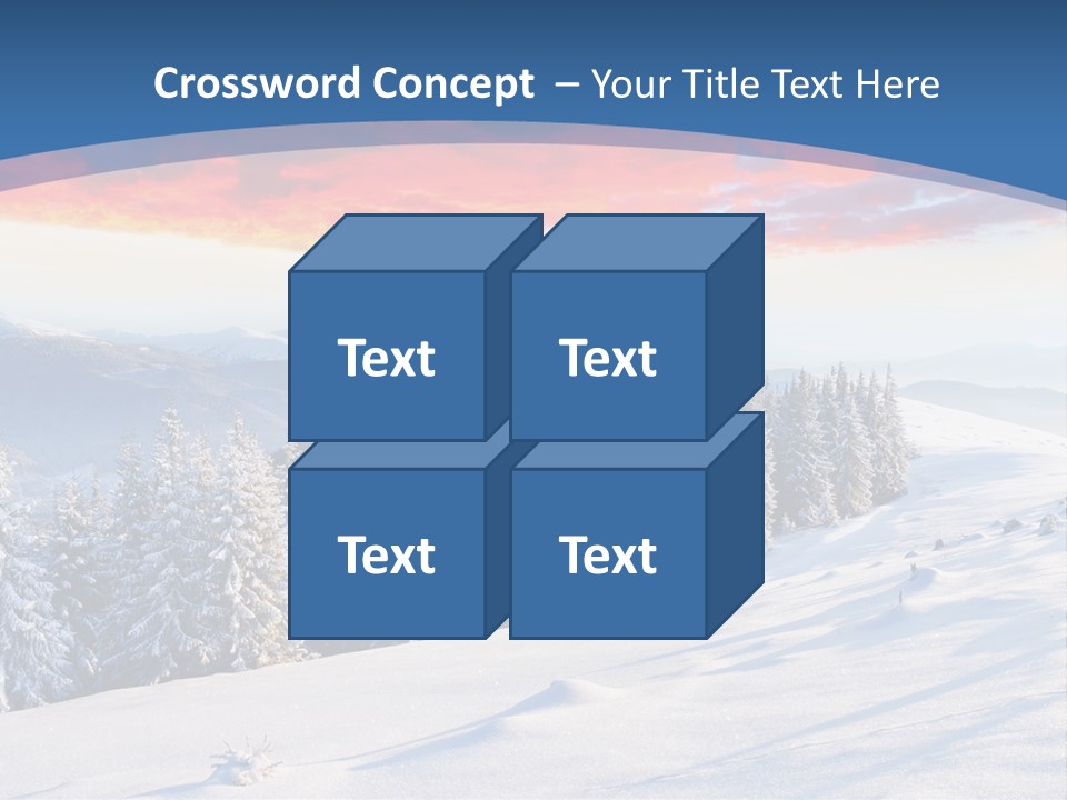 Christmas Hoarfrost Highlands PowerPoint Template