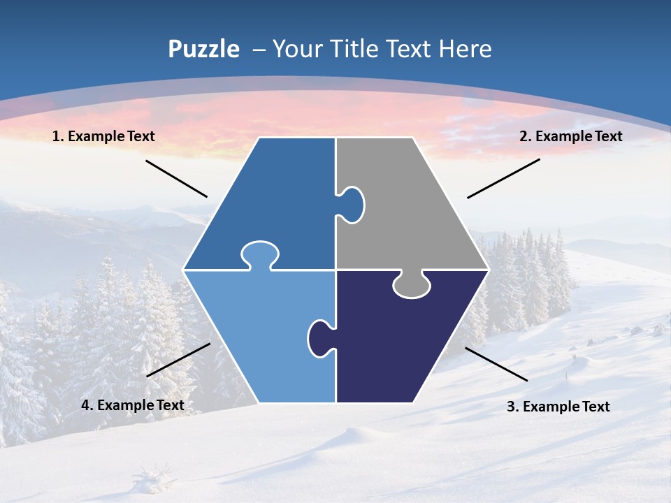 Christmas Hoarfrost Highlands PowerPoint Template