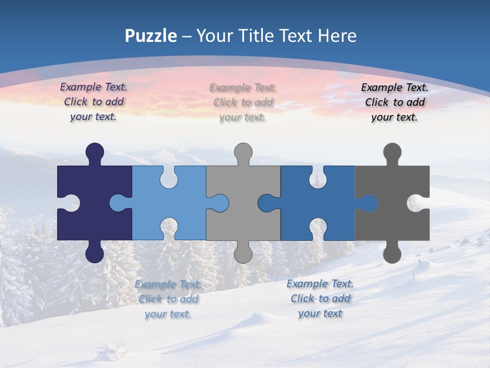 Christmas Hoarfrost Highlands PowerPoint Template