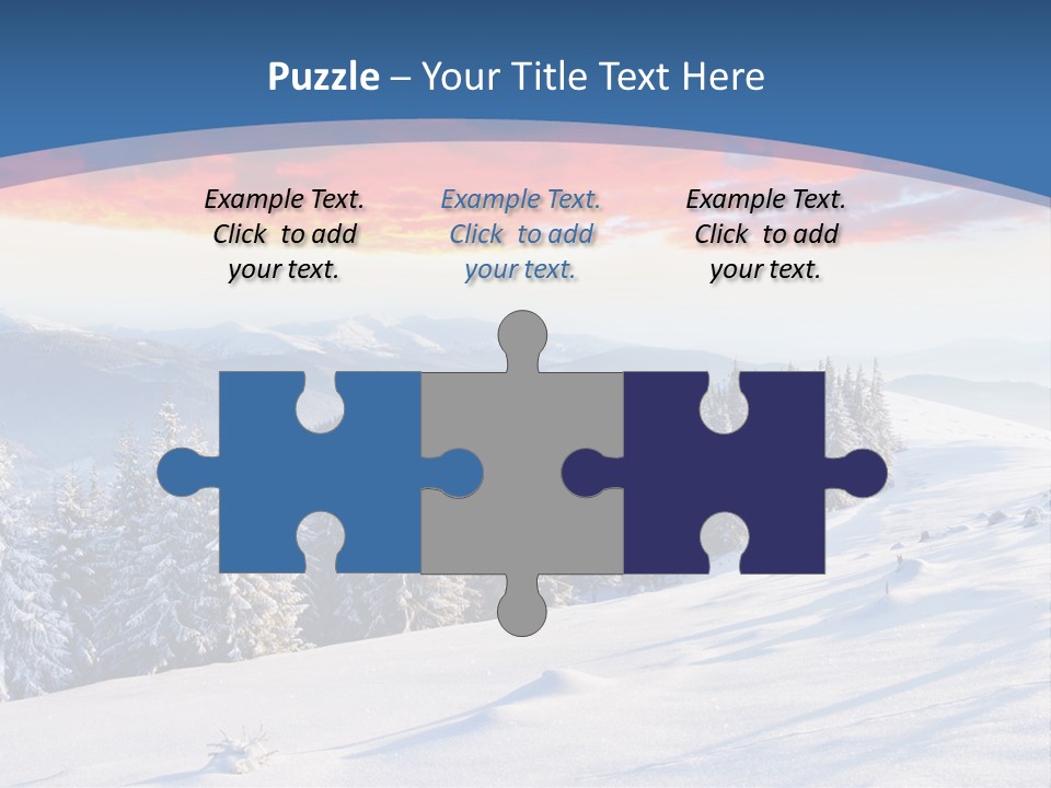 Christmas Hoarfrost Highlands PowerPoint Template