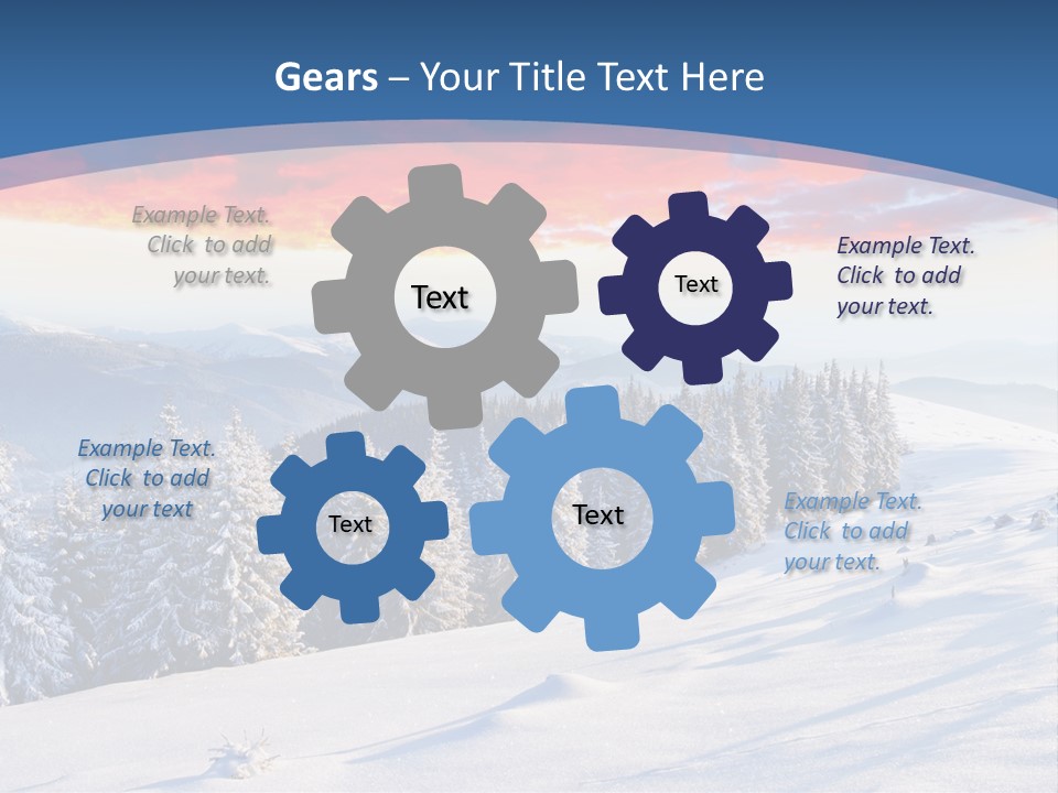 Christmas Hoarfrost Highlands PowerPoint Template