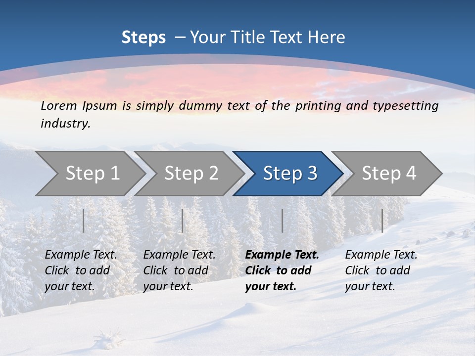 Christmas Hoarfrost Highlands PowerPoint Template