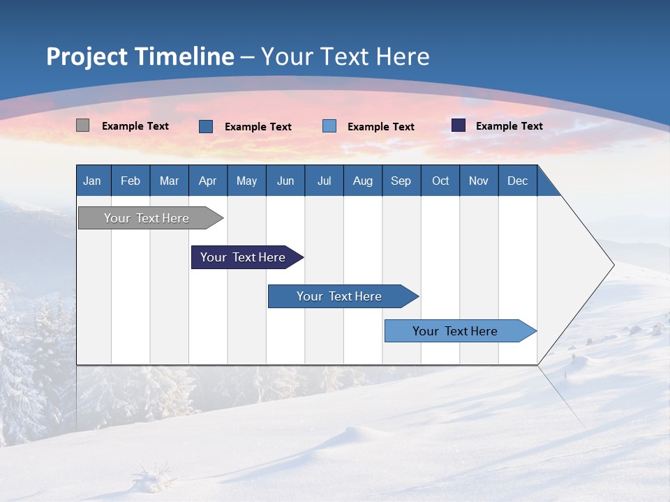 Christmas Hoarfrost Highlands PowerPoint Template