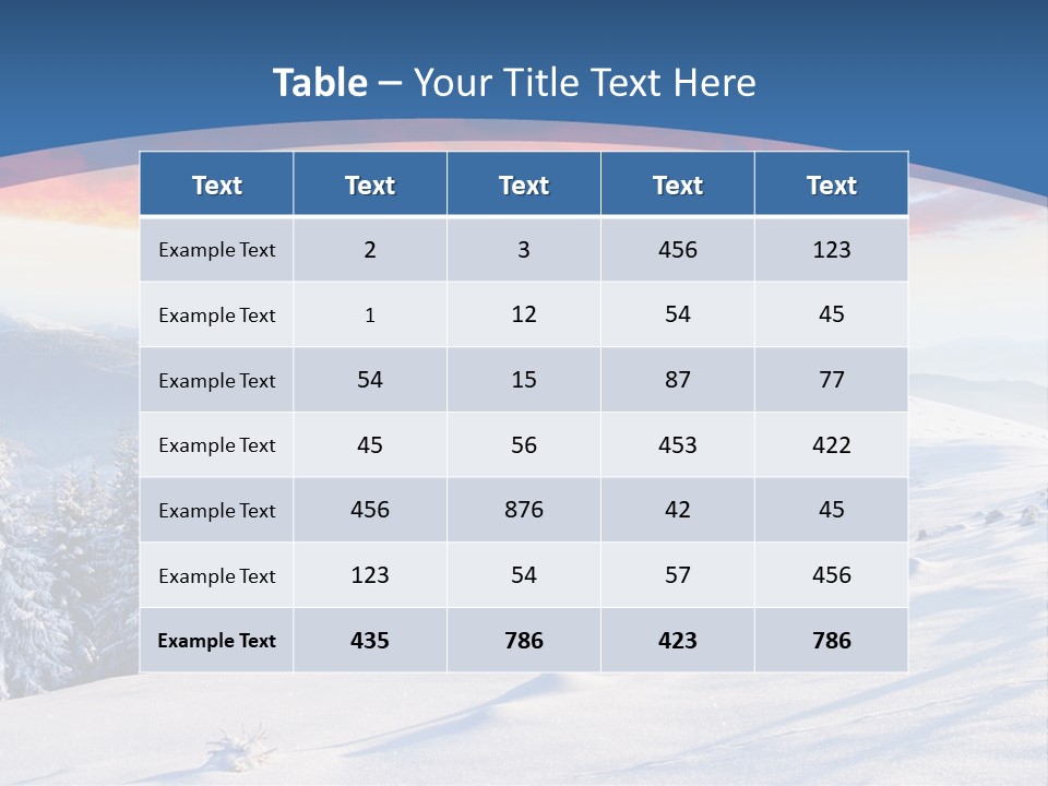 Christmas Hoarfrost Highlands PowerPoint Template
