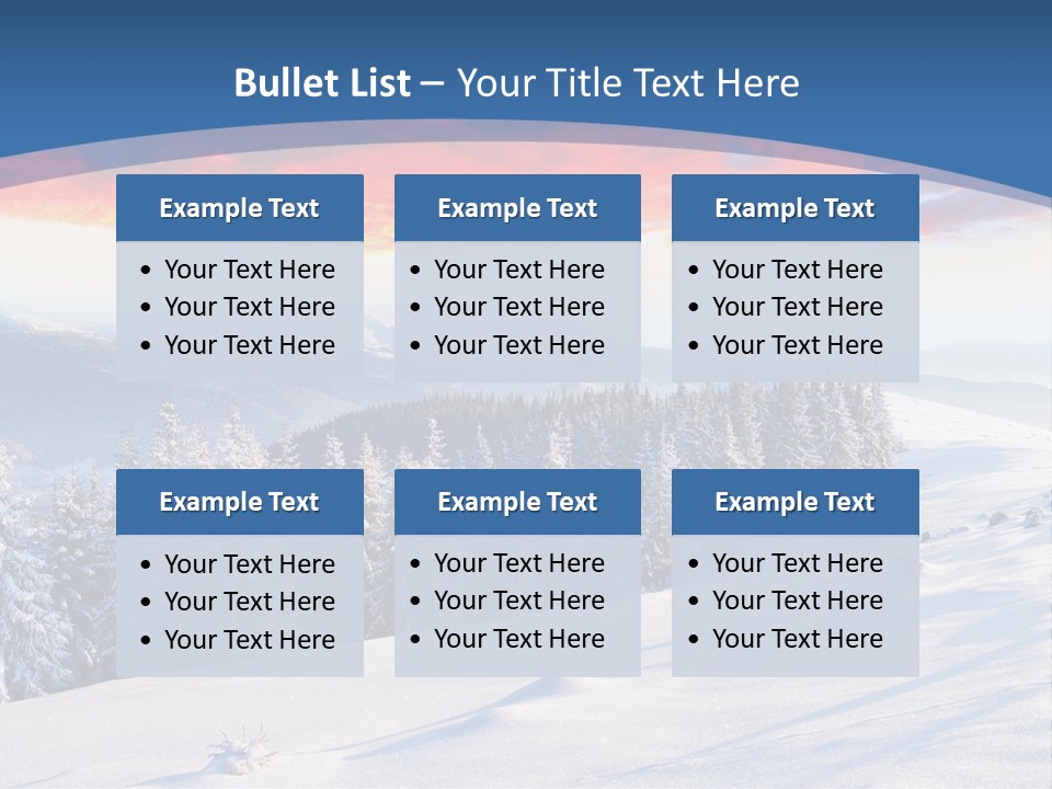 Christmas Hoarfrost Highlands PowerPoint Template