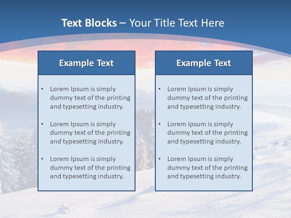 Christmas Hoarfrost Highlands PowerPoint Template