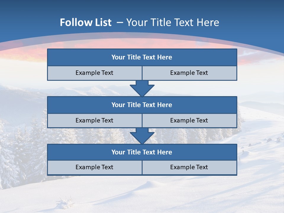 Christmas Hoarfrost Highlands PowerPoint Template