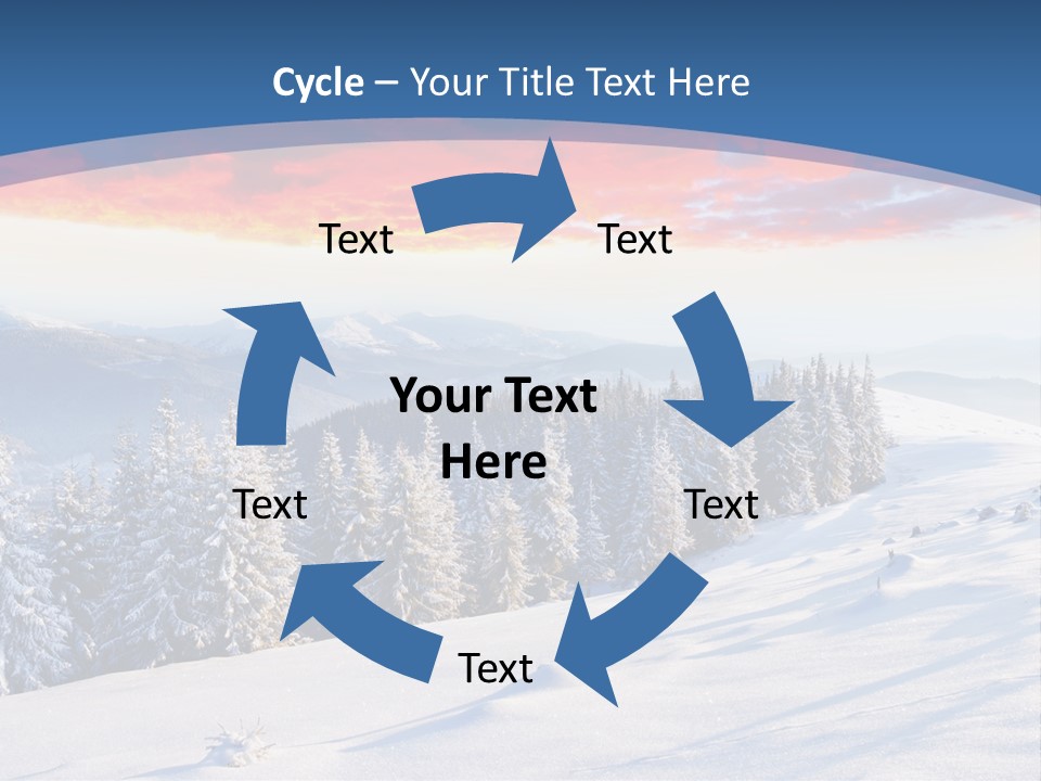 Christmas Hoarfrost Highlands PowerPoint Template