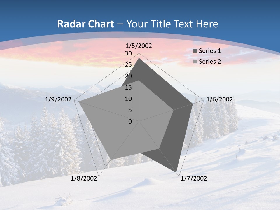 Christmas Hoarfrost Highlands PowerPoint Template