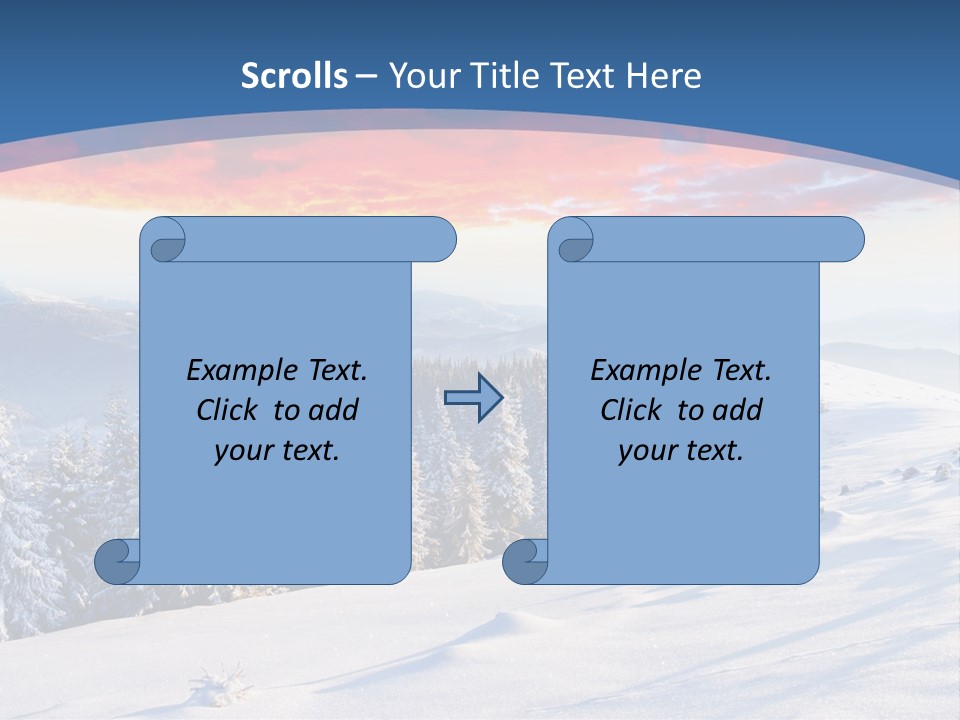 Christmas Hoarfrost Highlands PowerPoint Template