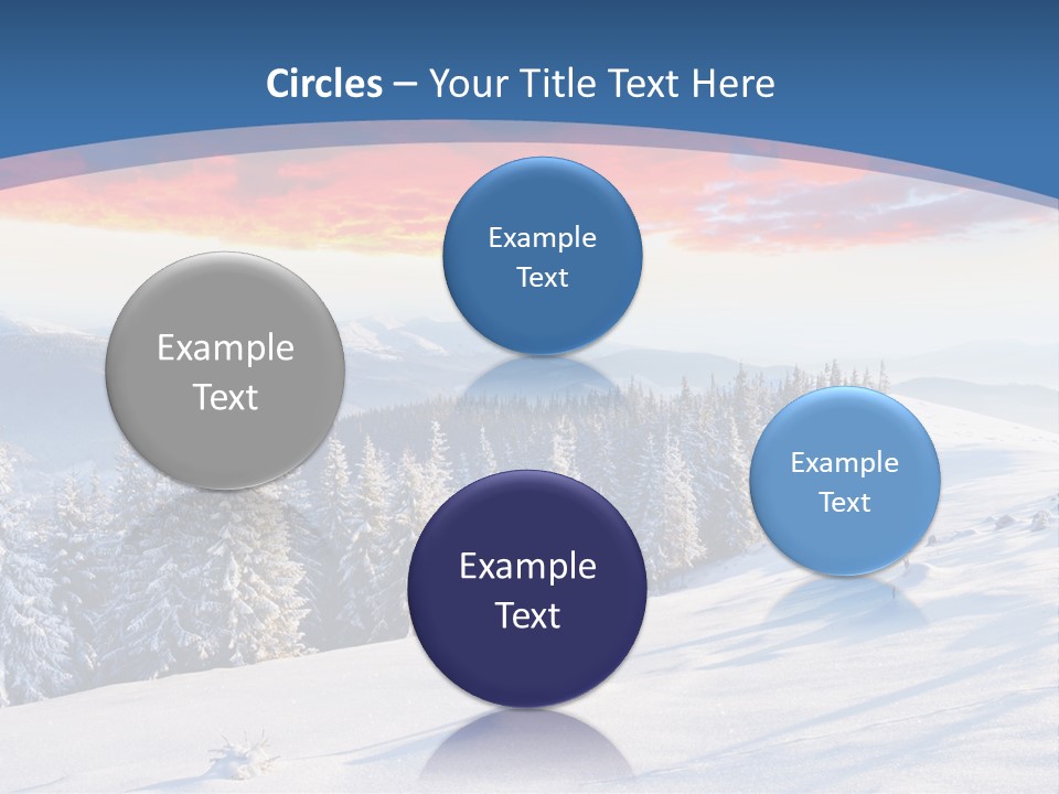 Christmas Hoarfrost Highlands PowerPoint Template