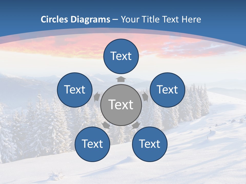 Christmas Hoarfrost Highlands PowerPoint Template
