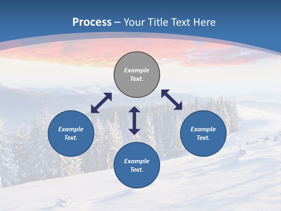 Christmas Hoarfrost Highlands PowerPoint Template
