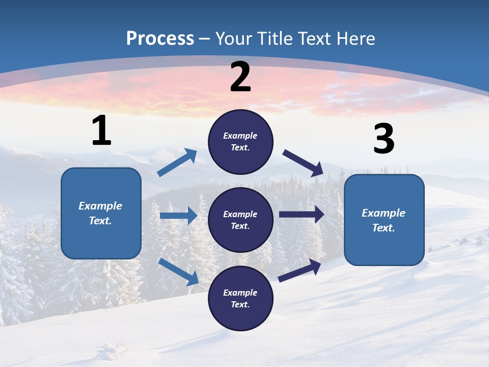 Christmas Hoarfrost Highlands PowerPoint Template