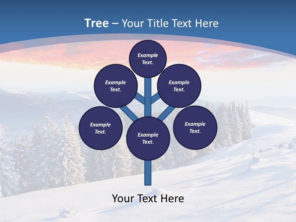 Christmas Hoarfrost Highlands PowerPoint Template