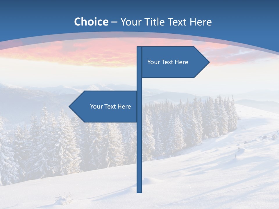 Christmas Hoarfrost Highlands PowerPoint Template