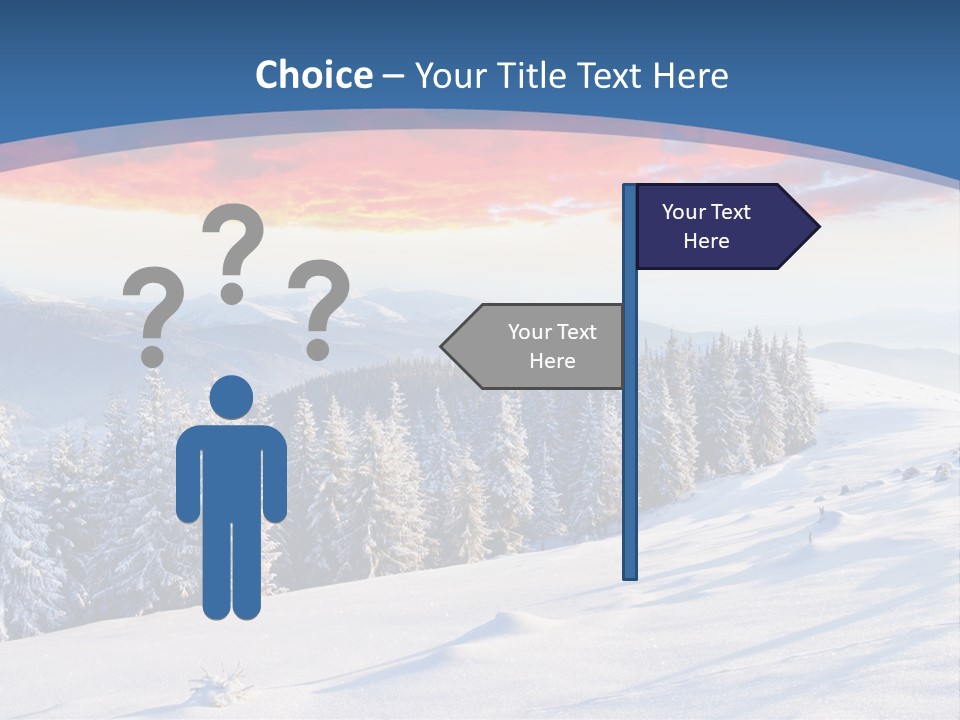 Christmas Hoarfrost Highlands PowerPoint Template
