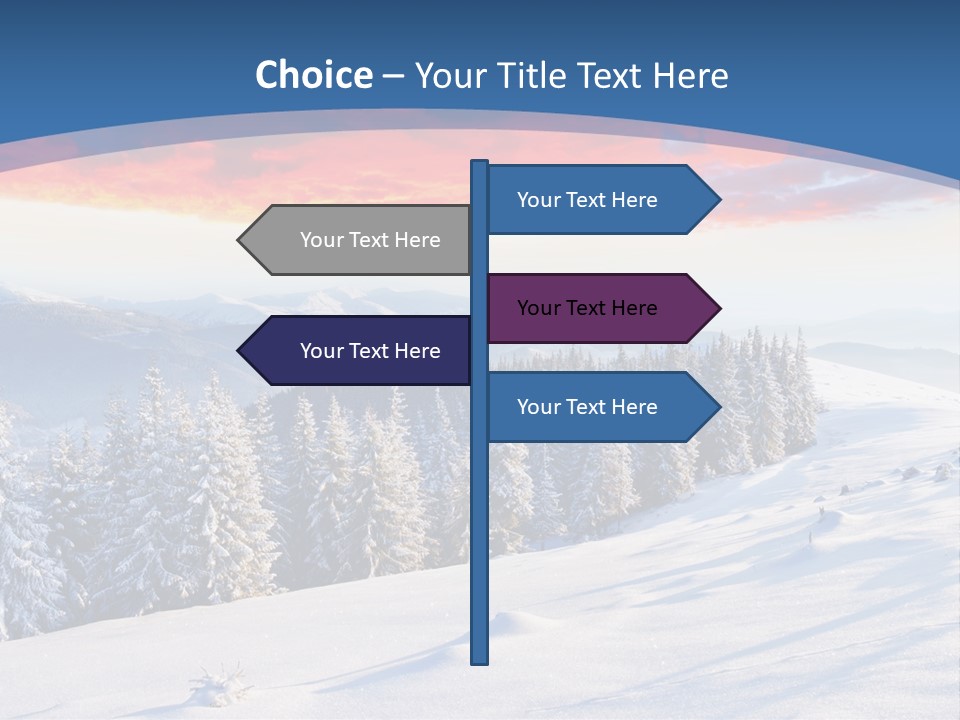 Christmas Hoarfrost Highlands PowerPoint Template