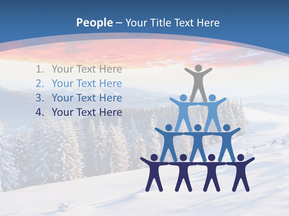 Christmas Hoarfrost Highlands PowerPoint Template