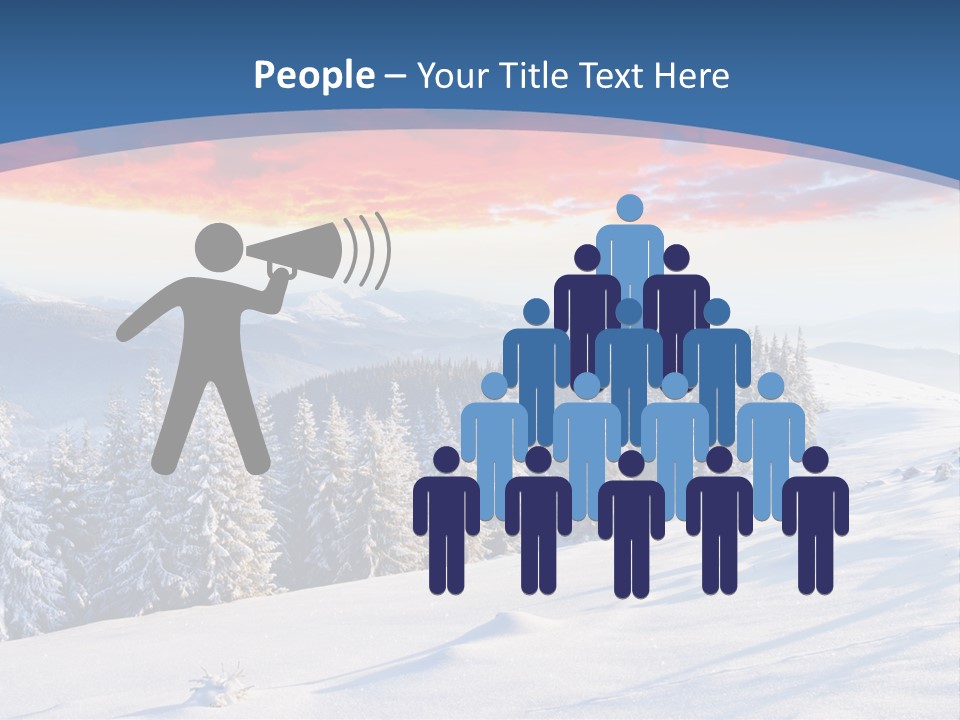 Christmas Hoarfrost Highlands PowerPoint Template