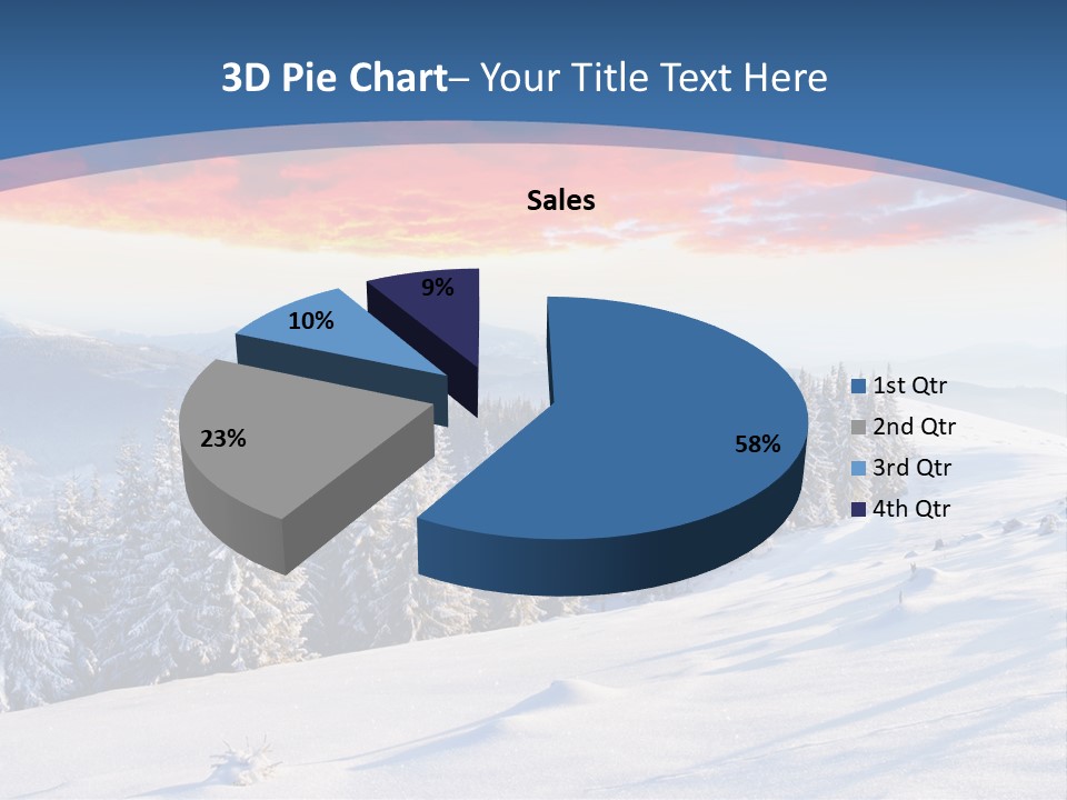 Christmas Hoarfrost Highlands PowerPoint Template